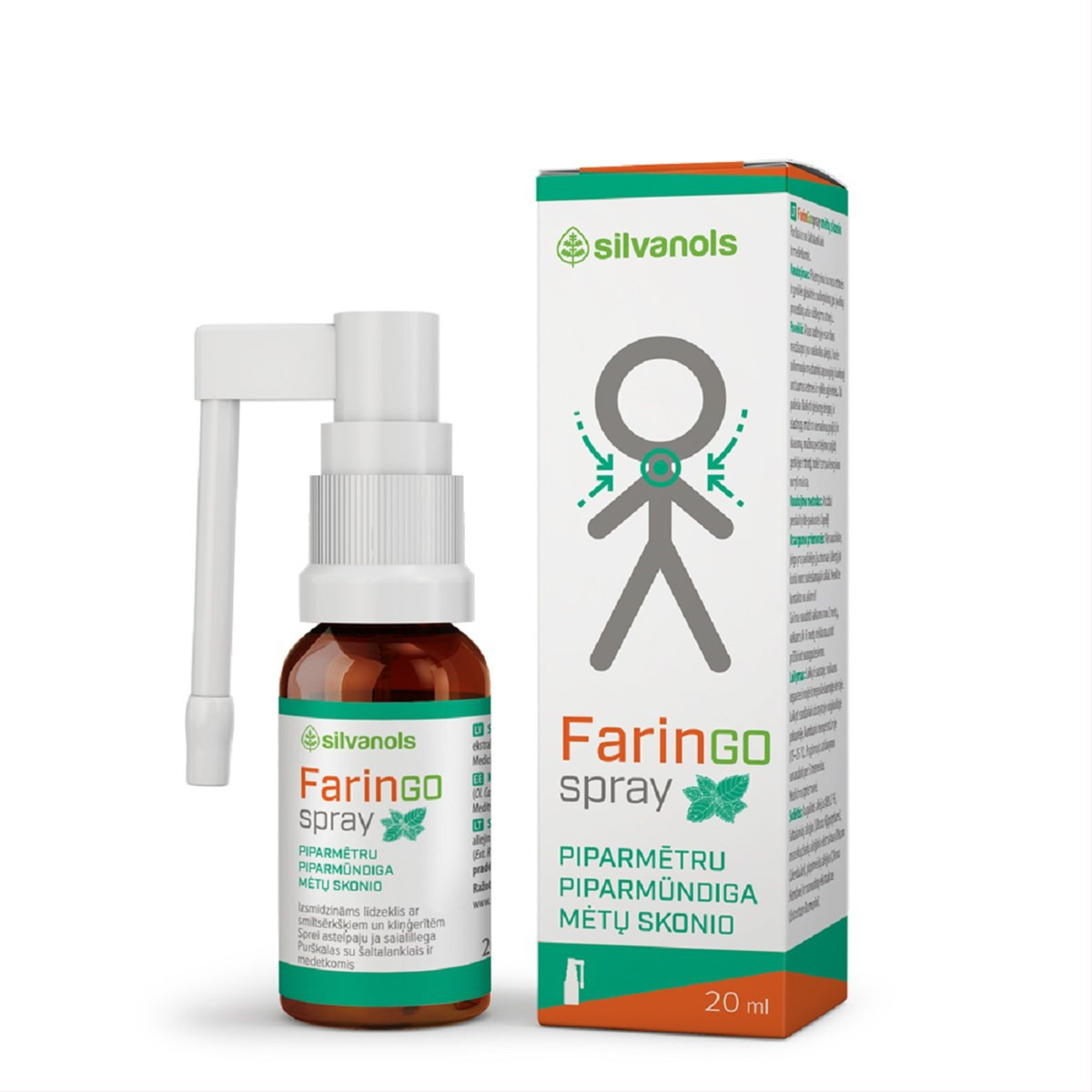 FARINGOSPRAY, mėtų skonio purškalas su šaltalankiais ir medetkomis, 20 ml