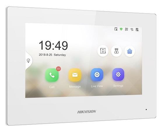 Hikvision Pro Series DS-KH6320-WTE2-W vaizdo telefonspynės sistema 17,8 cm (7") Balta