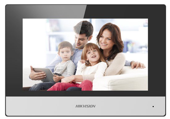 Hikvision DS-KH6320-WTE2 vaizdo telefonspynės sistema 17,8 cm (7") Juoda, Pilka