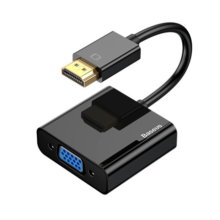 Keitiklis HDMI - VGA Tik Vaizdo Perdavimui Juodas BASEUS