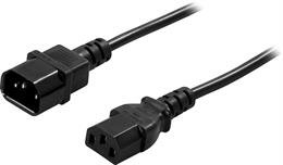 DELTACO grounded appliance / extension cable for connection between device and mains / cable, straig