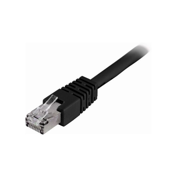 DELTACO F / UTP Cat6 patch kabelis, 0.5m, 250MHz, Delta-certified, LSZH, black / STP-60S