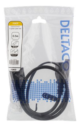 DELTACO Y-Splitter power cord C14 to C13+C7, 0,5m, blackThis Y-Splitter cable allows you to power