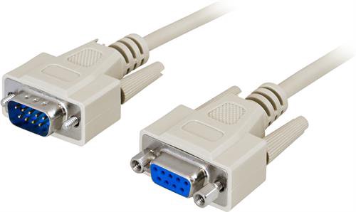 DELTACO extension cable DB9ha-ho 2mContact (other end) 9 pin D-Sub (DB-9) - femaleConnector 9 pin