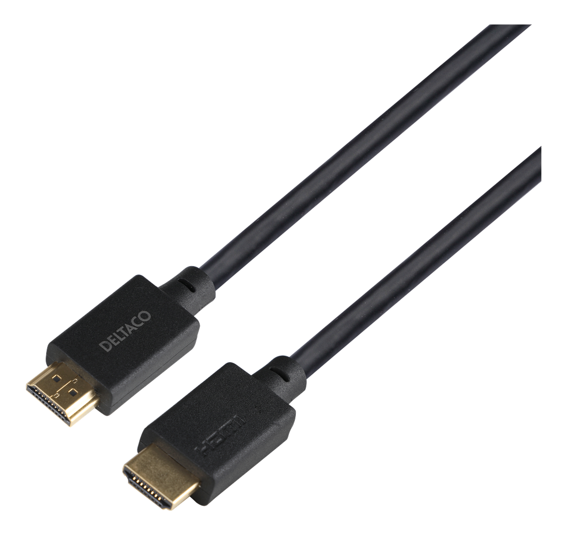 Kabelis DELTACO HU-20-LSZH Ultra High Speed HDMI 2m,juodas