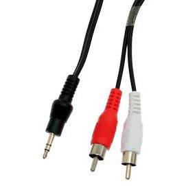 Kabelis Sbox 3.5mm M.->2 X RCA M, 2M 3.5-2RCA-M/M-2