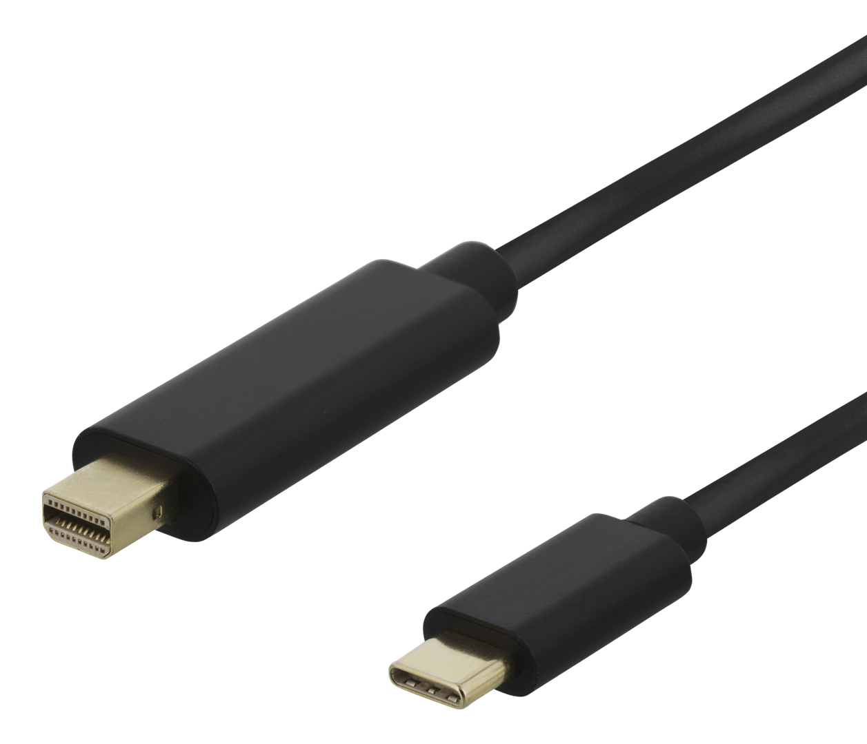 Kabelis DELTACO USB-C - miniDisplayPort, 4K UHD, 1m, juodas / USBC-DP102-K / 00140014