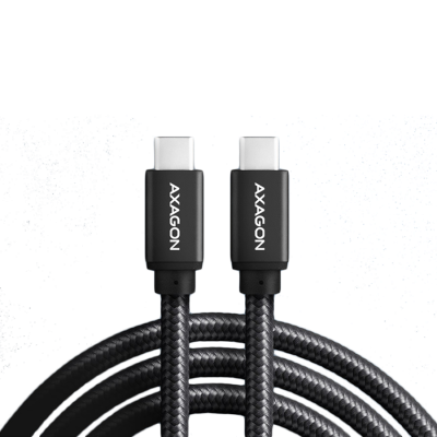 Axagon Data and charging USB 3.2 Gen1 cable lengh 3 m. PD 60W, 3A. Black braided.