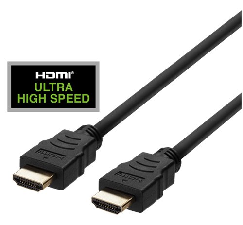 HDMI kabelis DELTACO ULTRA High Speed, 48Gbps, eARC, QMS, 8K at 60Hz, 4K at 120Hz, 3m, juodas / HU-3