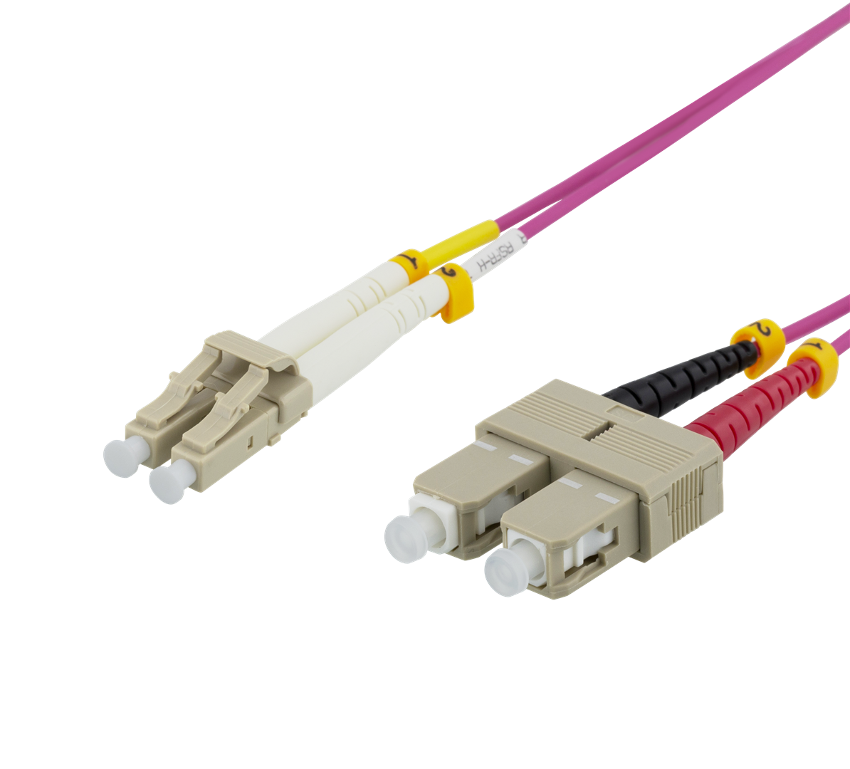 DELTACO OM4 šviesolaidinis kabelis LC - SC, dvipusis, daugiamodis, 50/125, 1,5 m