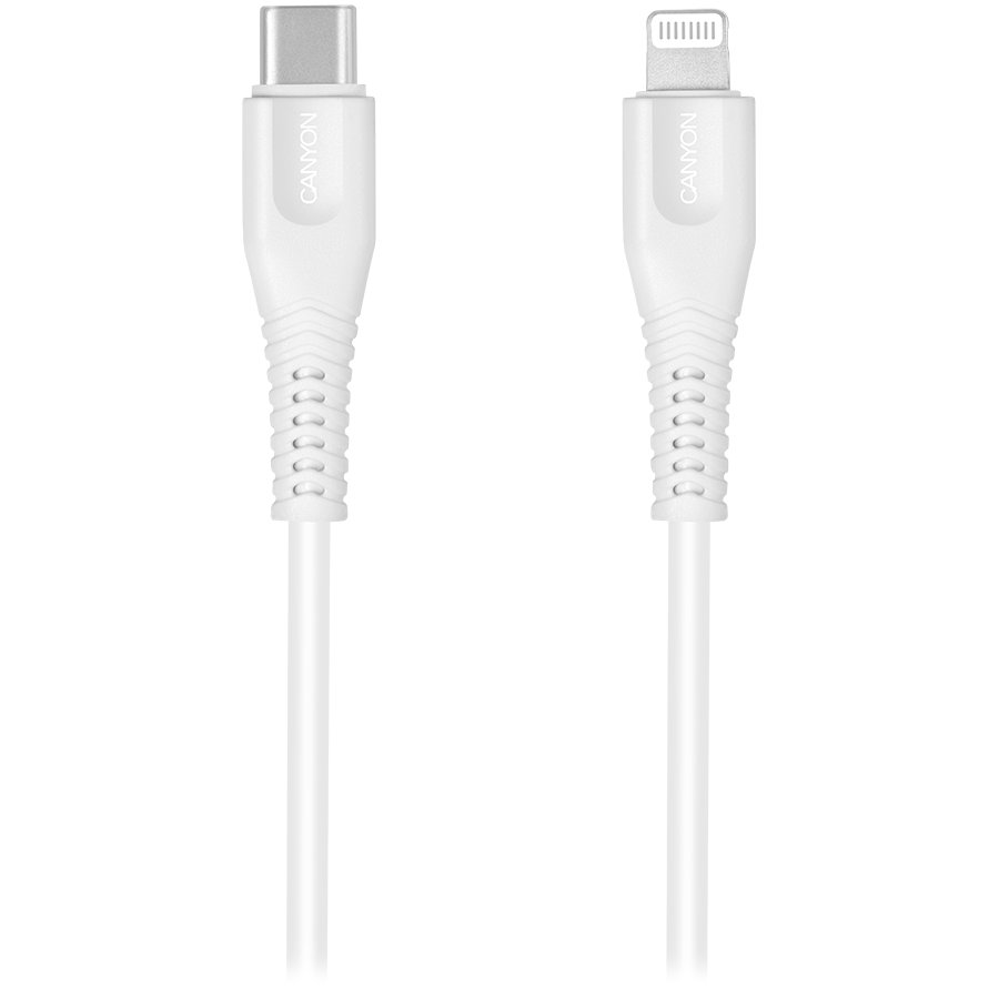 CANYON MFI-4 Type C Cable To MFI Lightning for Apple, PVC Mouling,Function: with full feature( data