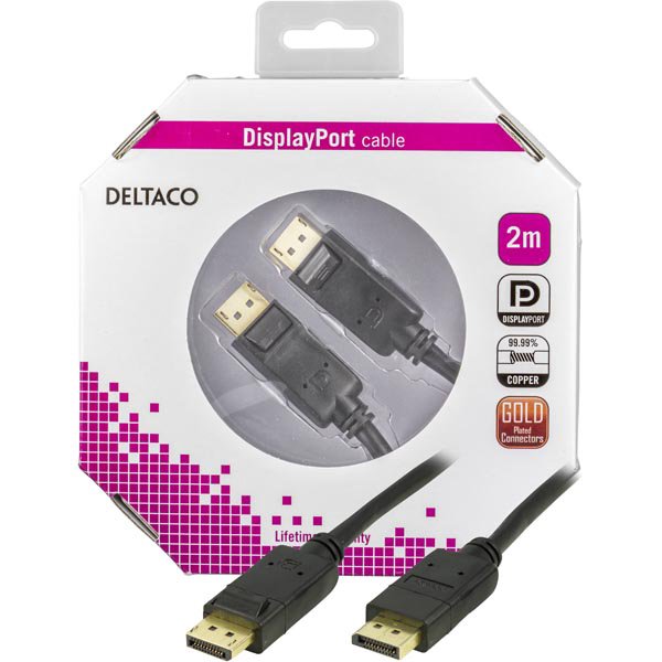 Kabelis DELTACO DisplayPort-DisplayPort, 2.0m / DP-1020-K