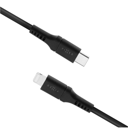 Fixed Liquid Silicone Cable USB-C/Lightning, 2m  FIXDLS-CL2-BK