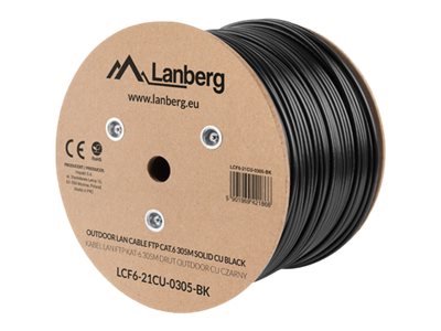 LANBERG LCF6-21CU-0305-BK Lanberg FTP stranded cable CU OUTDOOR, cat. 6, 305m, Black