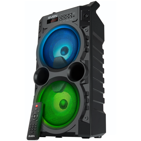 Speaker SVEN PS-440, black (20W, TWS, Bluetooth, FM, USB, microSD, LED-display, RC, 2000mA*h)|SV-019082