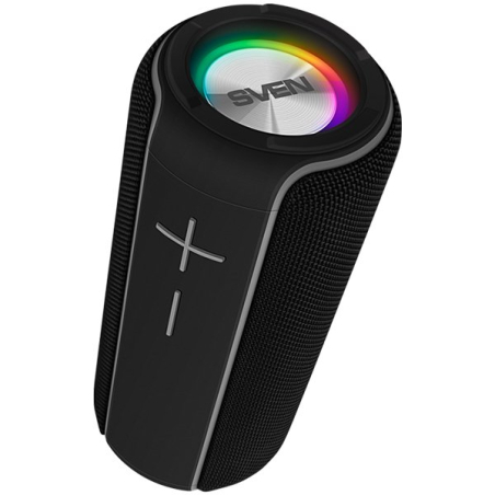 SVEN PS-285 20(2×10)W; TWS; FM radio; AUX; USB/SD-card support; Waterproof (IPx7);RGB running lighting|SV-020873