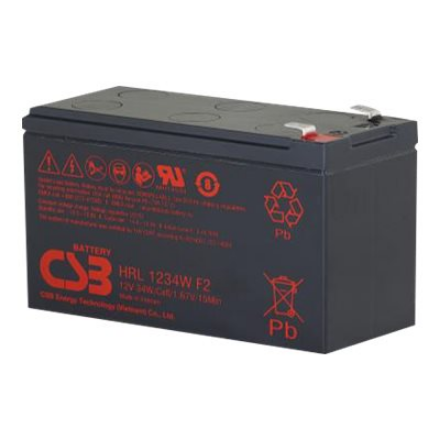 CSB Battery Battery 12V 9Ah 34W Pb F2 | HRL1234W|HRL1234W