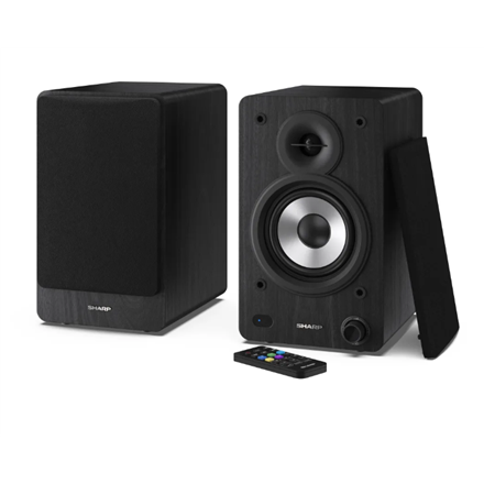 Sharp CP-SS30 Bookshelf Speakers, Black | Sharp | Speakers | CP-SS30(BK) Bookshelf | 60 W | Bluetooth | Black | Wireless connection|CP-SS30(BK)