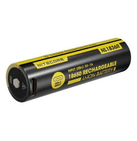 BATTERY RECH. LI-ION 3.6V/NL1836R(3600MAH) NITECORE|NL1836R(3600MAH)