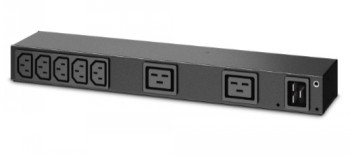 APC RACK PDU, BASIC, 0U/1U, 100-240V/20A, 220-240V/16A, (7) C13, (2) C19|AP6120A