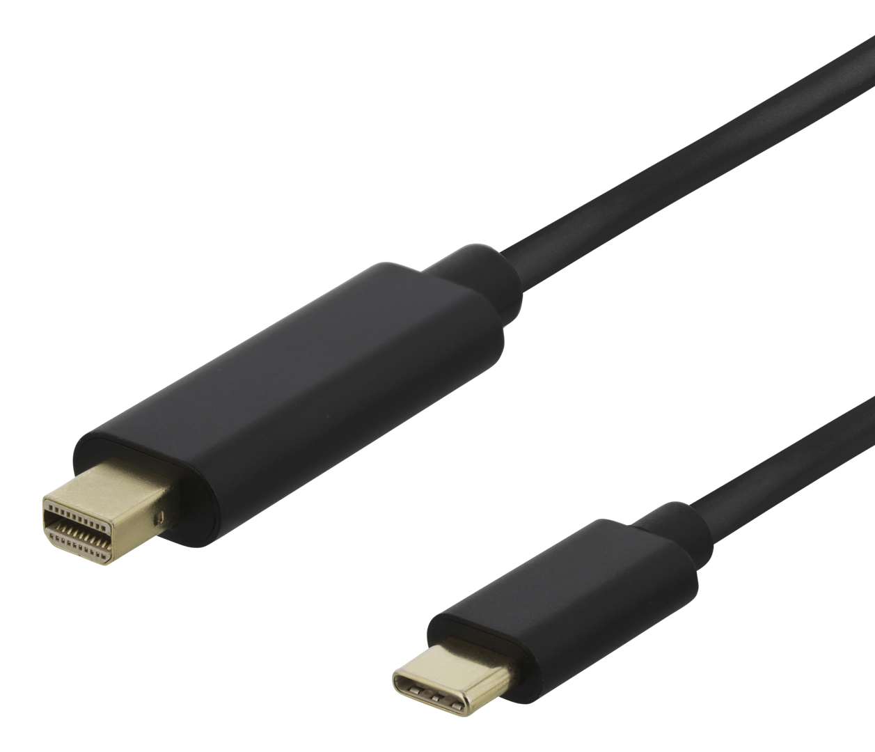 Kabelis DELTACO USB-C - miniDisplayPort, 4K UHD, 1m, juodas / USBC-DP102-K / 00140014
