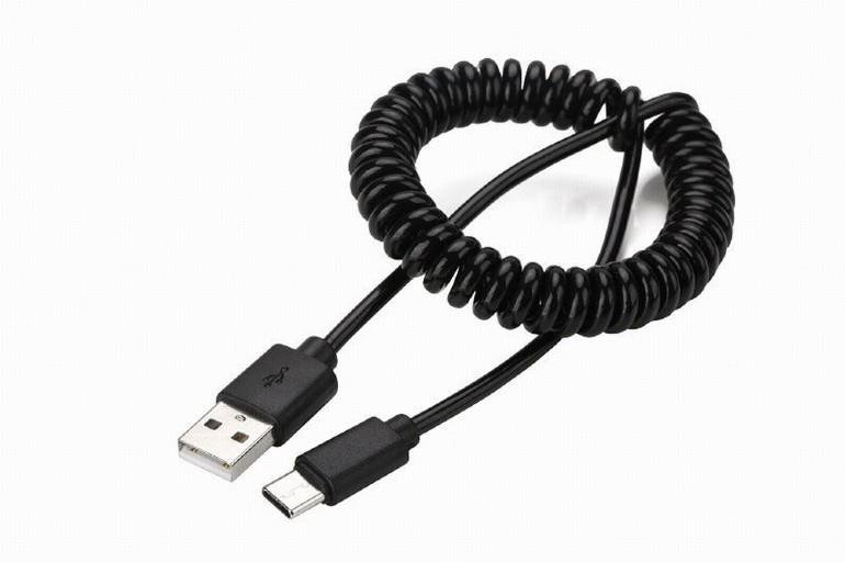 Kabelis GEMBIRD USB2 TO USB-C COILED/CC-USB2C-AMCM-0.6M