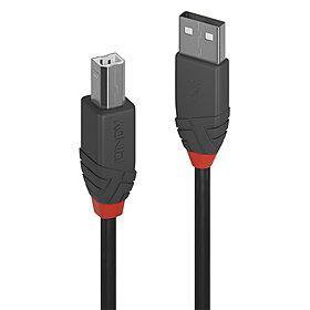 Kabelis LINDY 36677 USB2 A-B 10M ANTHRA