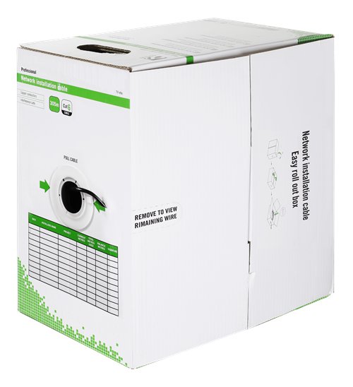 Kabelis DELTACO UTP, juodas / TP-49A