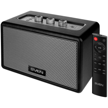 Speaker SVEN HA-950, black, MDF, PU leather (60W, Bluetooth, USB, Micro SD, Remote)|SV-022457