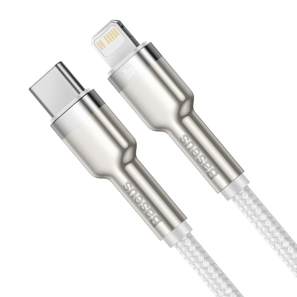 Kabelis BASEUS CATLJK-B02 LIGHTNING TO USB-C 2M/WHITE