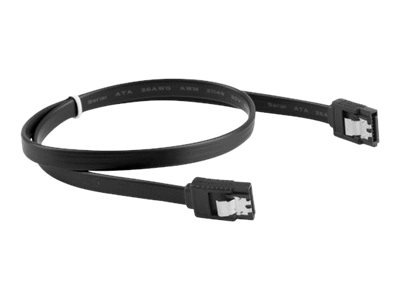 Kabelis LANBERG CA-SASA-14CU-0070-BK Lanberg SATA DATA II(6GB/S)70cm METAL CLIPS Black