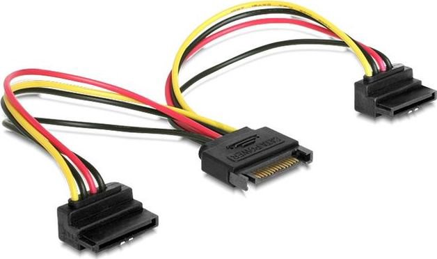 Gembird SATA 15-pin - SATA 15-pin x2, 0.15m, Multicolour (CC-SATAM2F-02)