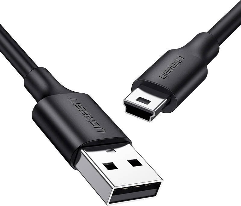 USB cable Ugreen USB-A - miniUSB 0.25 m Black (UGR1138BLK)
