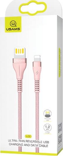 USB cable Usams USB-A - Lightning 1.2 m Pink (63782-uniw)