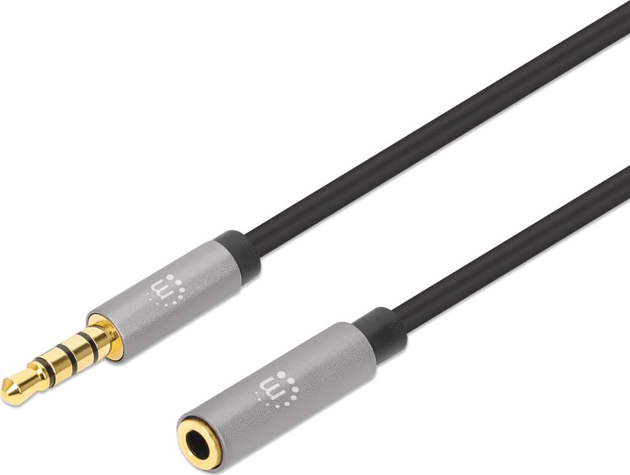 Cable Manhattan Jack 3.5mm - Jack 3.5mm 5m grey (356053)