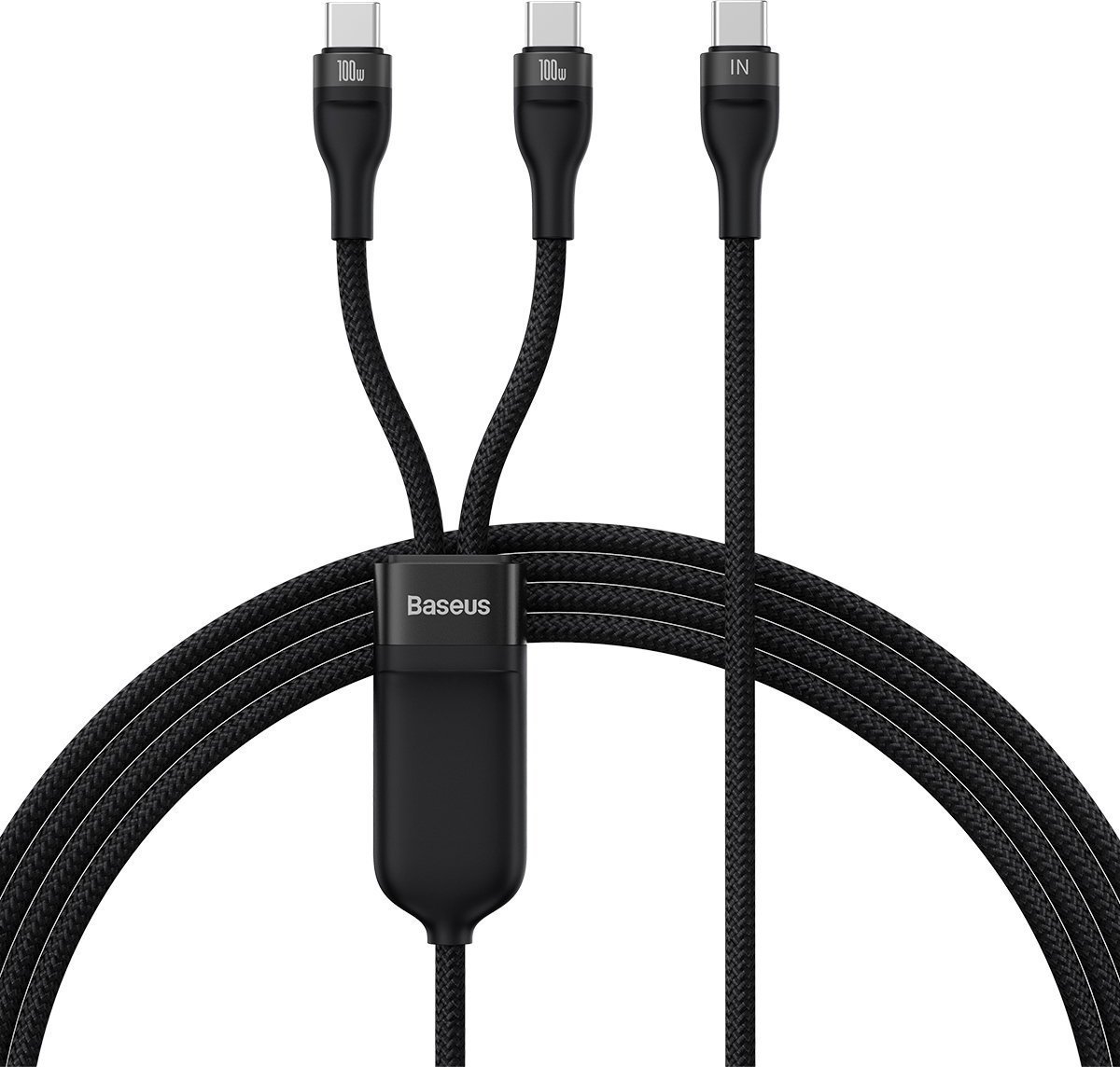 USB cable Baseus USB-C - 2x USB-C 1.5 m Black (CASS060001)