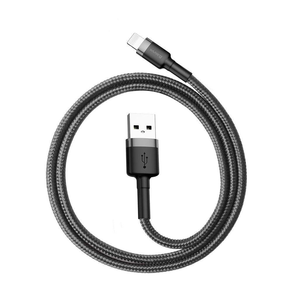 USB kabelis Baseus Cafule Cable USB For Type-C 3A 0.5M Pilkas/Juodas