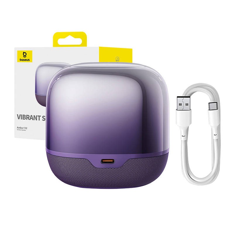 "AeQur V2" belaidis garsiakalbis "Baseus" (violetinės spalvos)