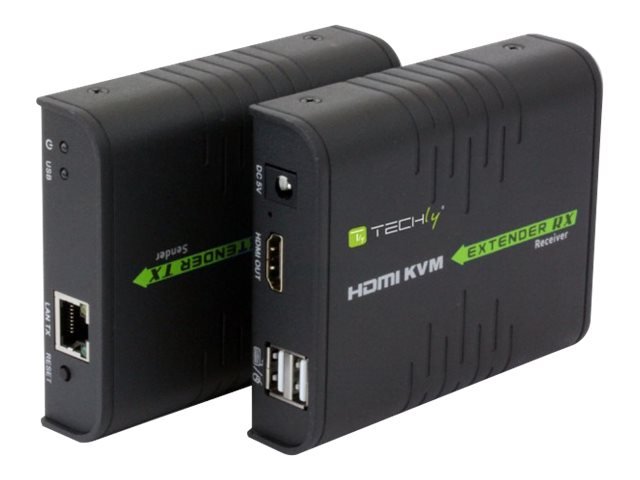 TECHLY 028214 Techly HDMI KVM Extender w/ USB (mouse, keyboard) by Cat5/5e/6 cable up to 120m