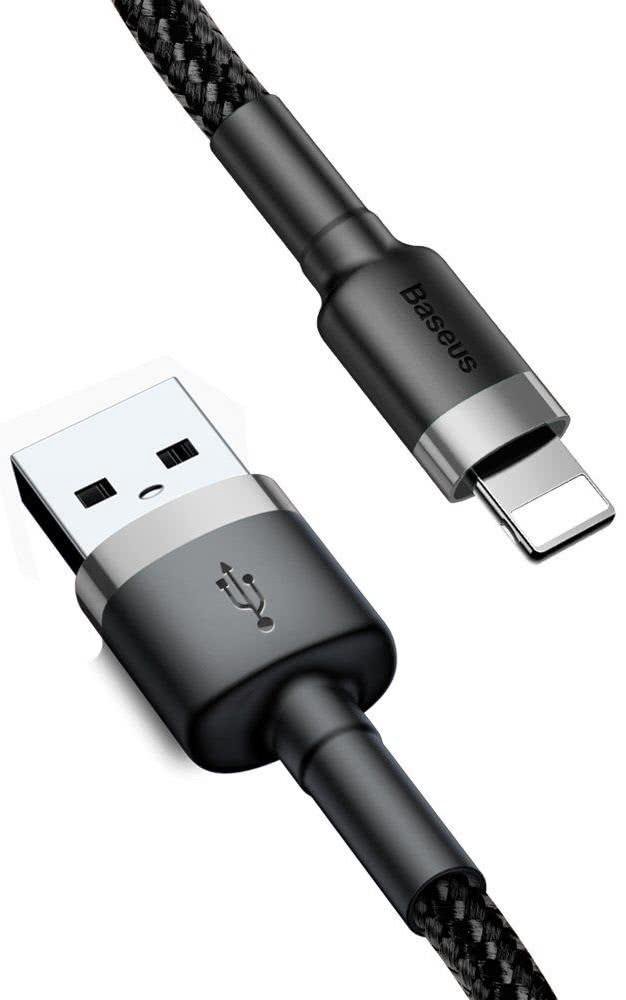Kabelis BASEUS cafule USB For iP 2A 3m Gray+Black