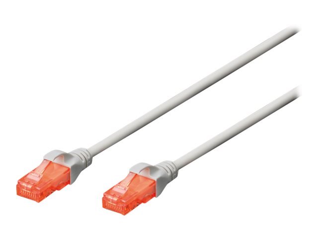 DIGITUS CAT 6 U-UTP patch cable Cu LSZH AWG 26/7 length 0.50 m color grey
