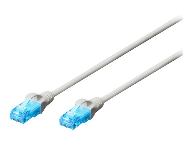 DIGITUS CAT 5e U-UTP patch cable PVC AWG 26/7 length 1 m color grey