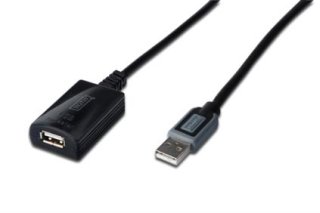 Digitus DA-73100-1 USB kabelis 10 m USB 2.0 USB A Juoda