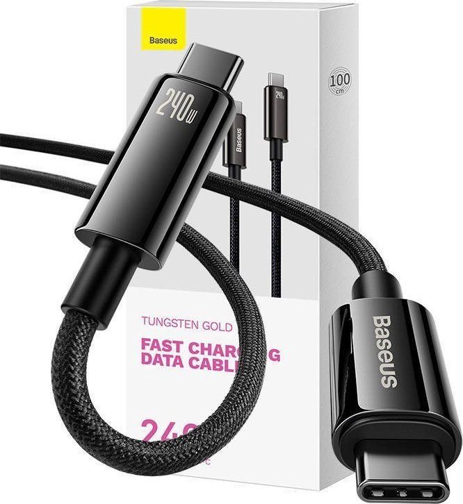 USB cable Baseus USB-C - USB-C 1 m Black (CAWJ040001)