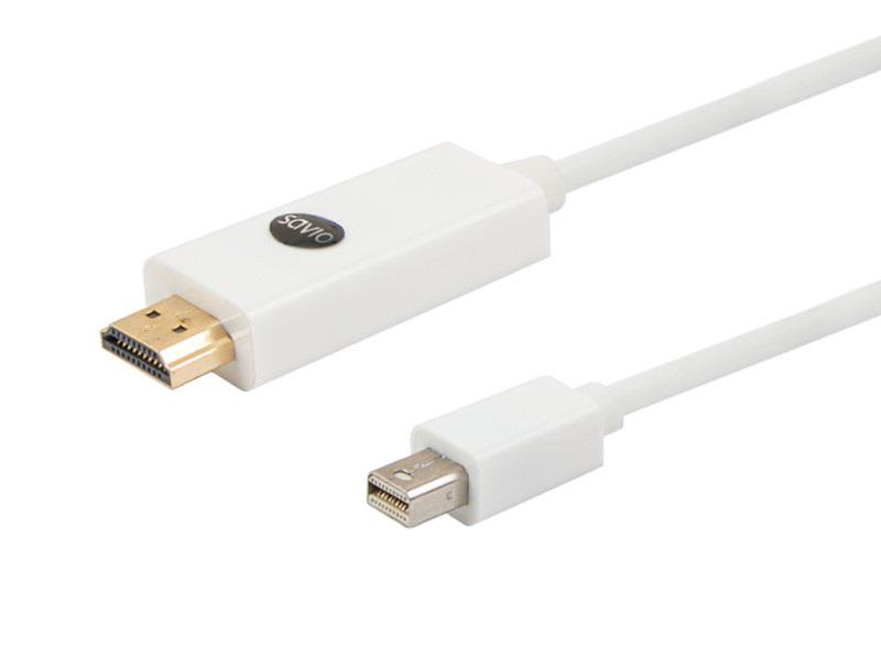 Kabelis Savio CL-83 1.8m Mini DisplayPort HDMI