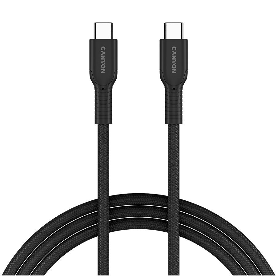 CANYON cable OnWire 60CL C-C 60W COLOR Braided 1m Black