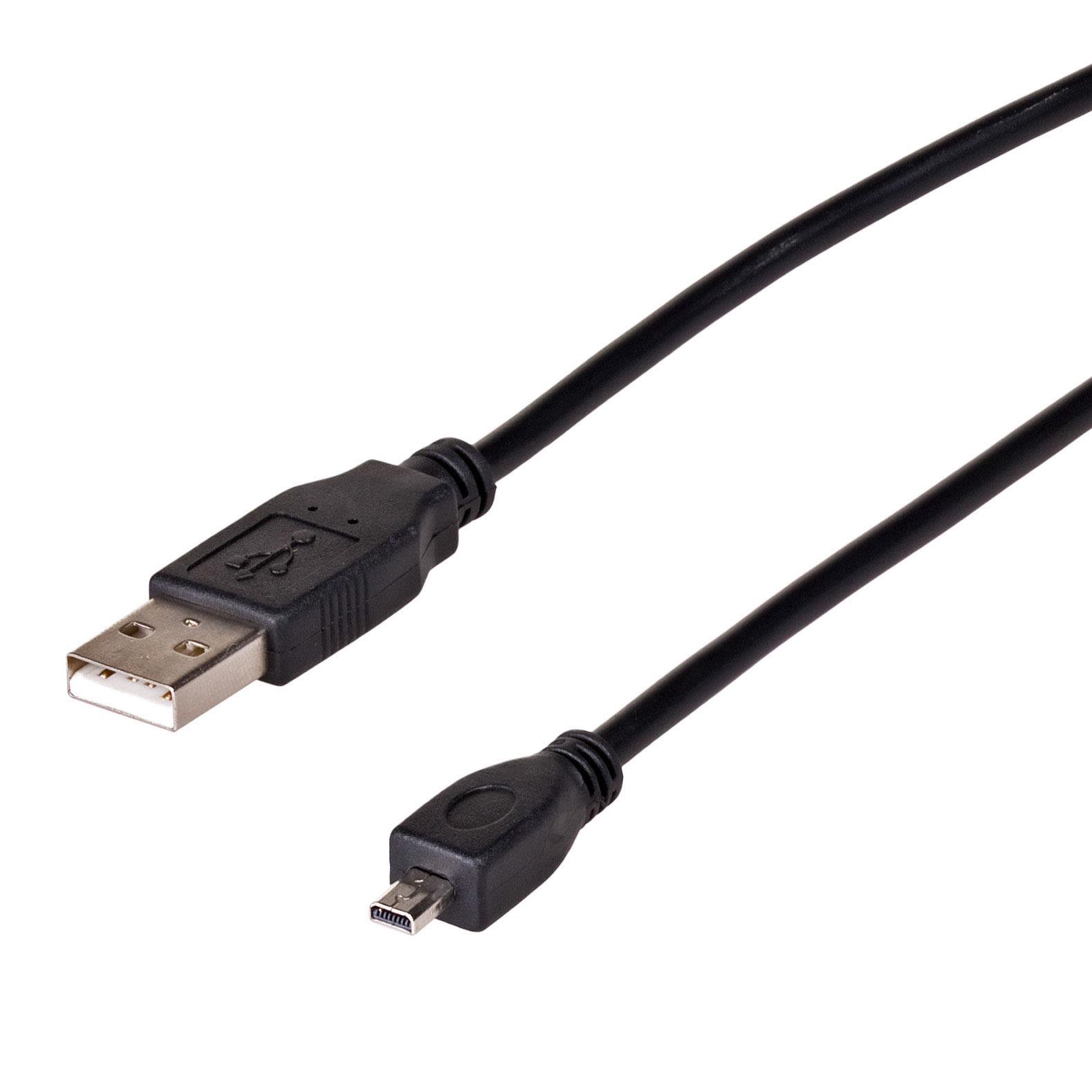 Cable Akyga AK-USB-20 (USB M - UC-E6 M; 1,5m; black color)