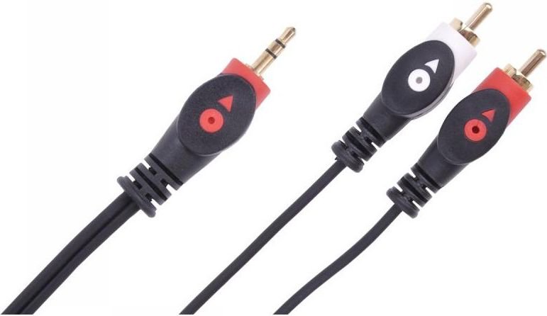 Cable Libox Jack 3.5mm - RCA (Cinch) x2 5m black (LB0024)