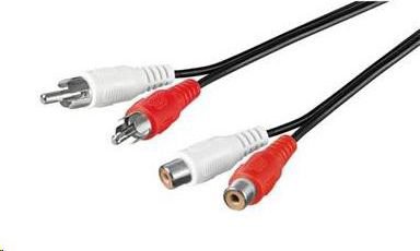 Cable PremiumCord RCA (Cinch) x2 - RCA (Cinch) x2 2m black (kjackcmf2-2)