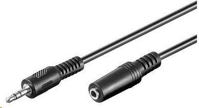 Cable PremiumCord Jack 3.5mm - Jack 3.5mm 5m black (kjackmf5)